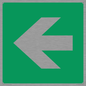 E913 Safe condition: Left arrow (90 deg supplimentary)